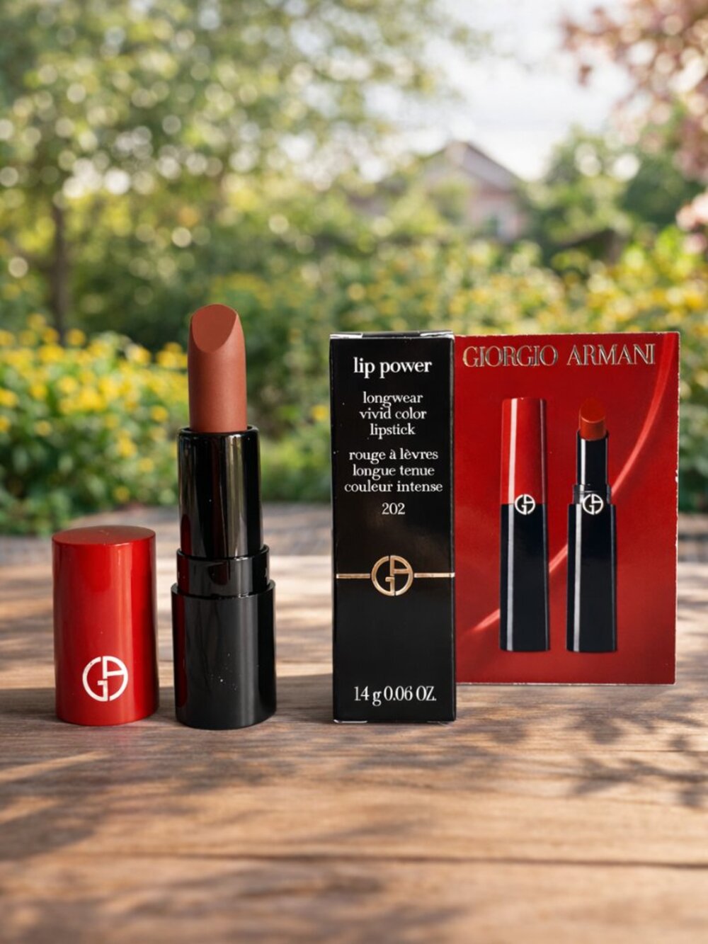 Giorgio Armani 202 Grazia Lip Power Longwear Vivid Color Lipstick *travel Size